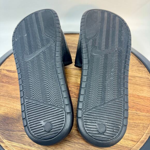 NIke Benassi JDI Triple Black Slides Slip On Sandals Men's 13 343880-001 - Picture 7 of 7